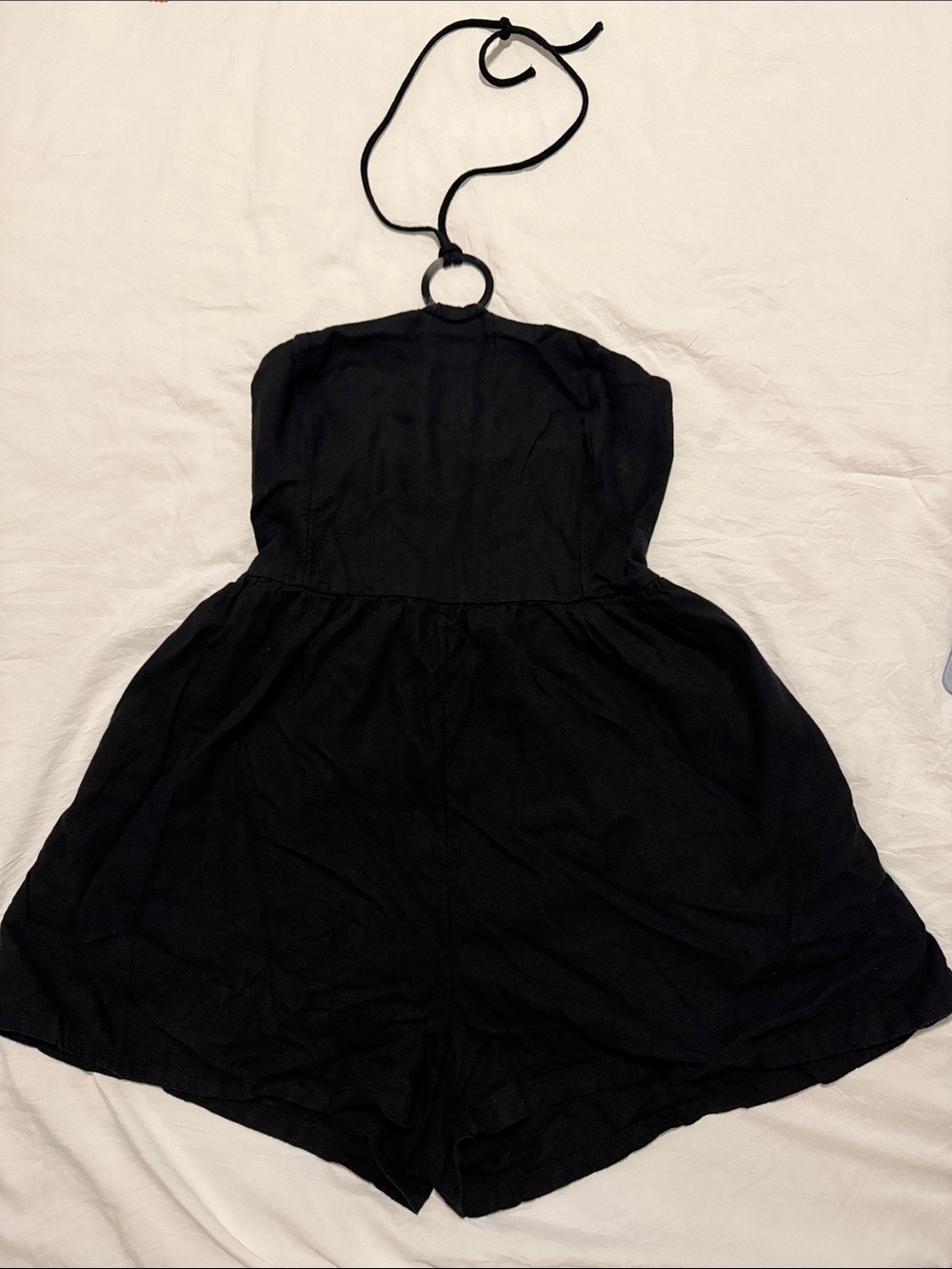 Old Navy Black Romper Dress with Halter Tie